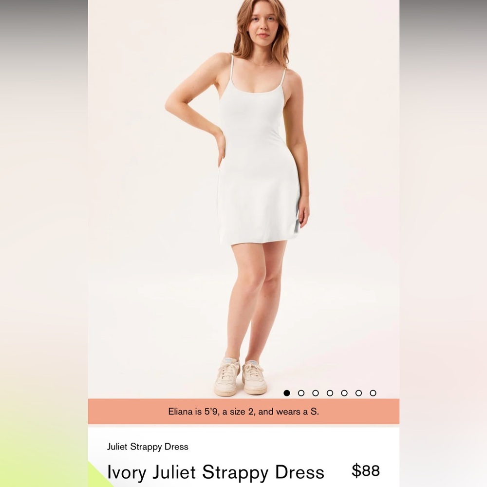 White Juliet Girlfriend Collective dress, size Med